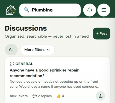 Grand Vista Hub — Community discuss
