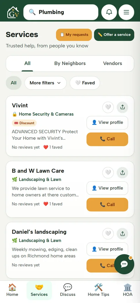 Grand Vista Hub — Services directory